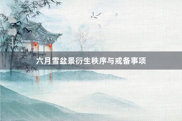 六月雪盆景衍生秩序与戒备事项