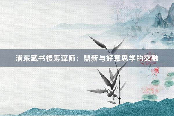 浦东藏书楼筹谋师：鼎新与好意思学的交融